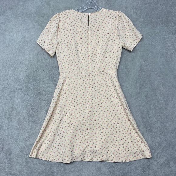 Madewell Floral Dress Womens 0 Short Sleeve Tie Detail Cottagecore - Picture 9 of 10